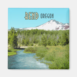 Aimant Forêt de la rivière de la montagne de Bend Oregon 