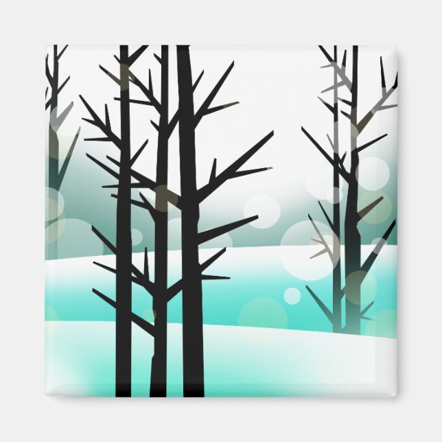 Aimant Forêt d'hiver (Devant)