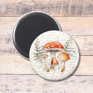 Aimant Forêt Fantaisiste Champignon Ferme de Style Vintag