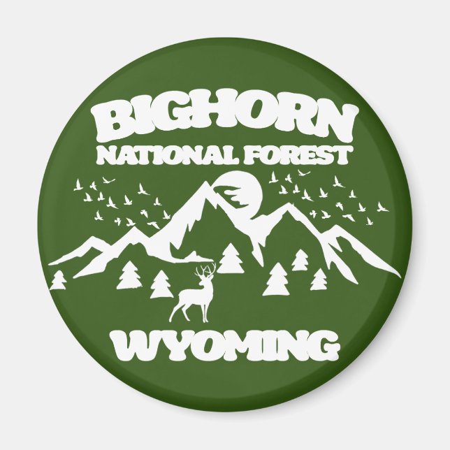 Aimant Forêt nationale de Bighorn Wyoming (Devant)