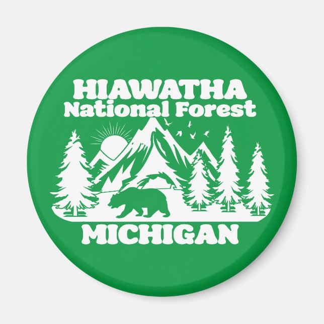 Aimant Forêt nationale de Hiawatha Michigan (Devant)