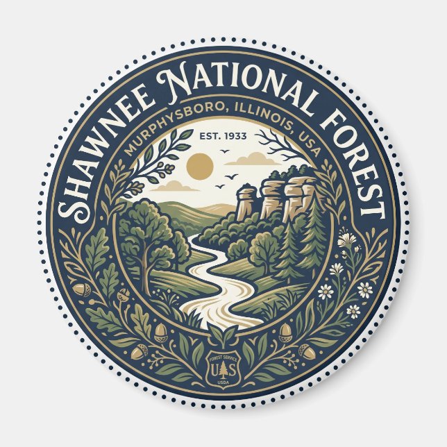 Aimant Forêt nationale de Shawnee États-Unis (Devant)