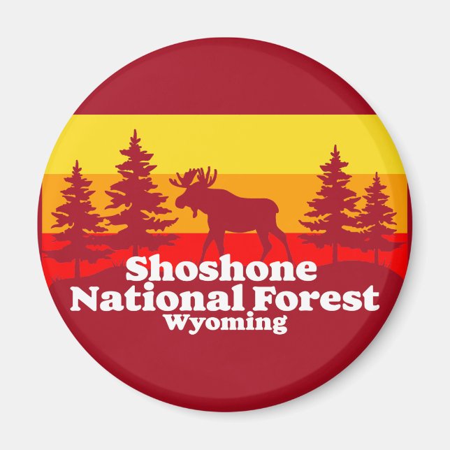 Aimant Forêt nationale de Shoshone Wyoming (Devant)