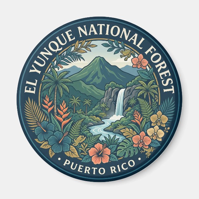 Aimant Forêt nationale d'El Yunque à Porto Rico (Devant)