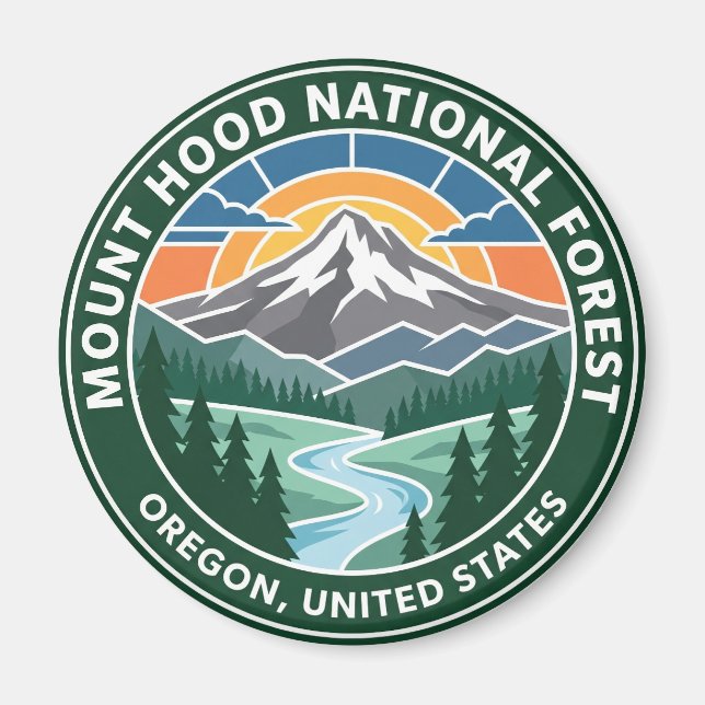 Aimant Forêt nationale du Mont Hood Oregon (Devant)