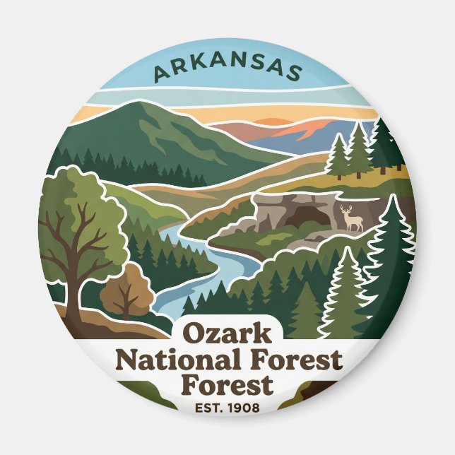 Aimant Forêt nationale Ozark Arkansas (Devant)