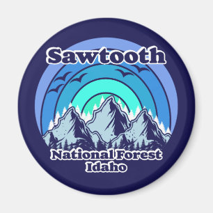 Aimant Forêt nationale vintage de Sawtooth