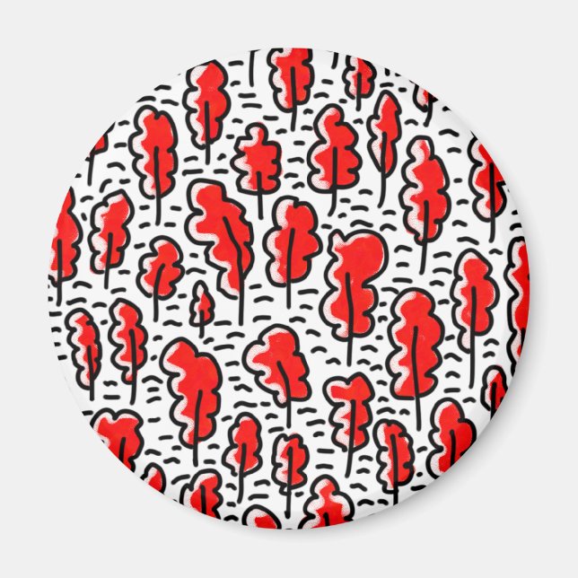 Aimant Forêt Rouge (Devant)