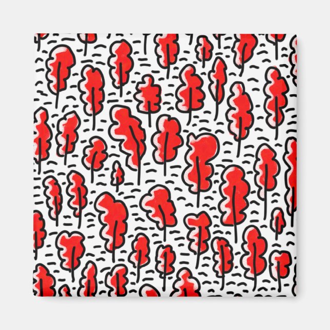 Aimant Forêt Rouge (Devant)