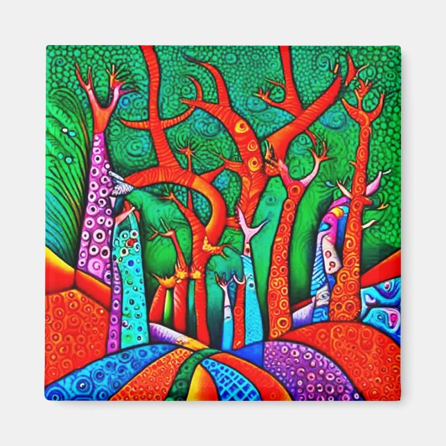 Aimant Forêt sur les collines (Devant)