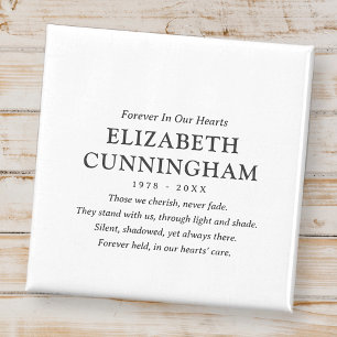 Aimant Forever In Our Hearts Memorial Modern Simple Citat