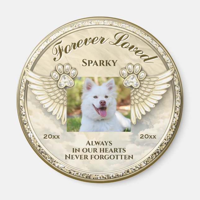 Aimant Forever Loved Paw Wings Design (Devant)