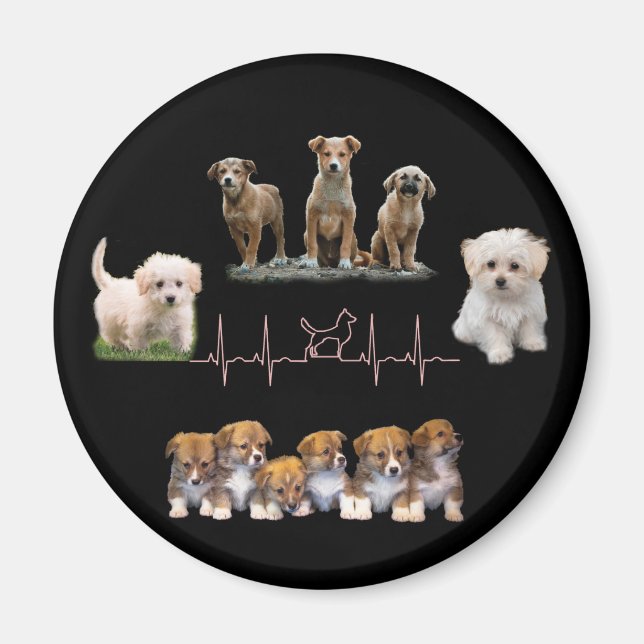 Aimant Forfait Chiens, Forfait Chiens Amoureux (Devant)