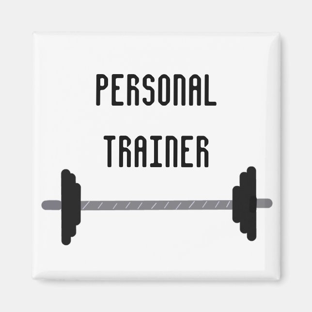 Aimant Formateur personnel avec Barbell (Devant)