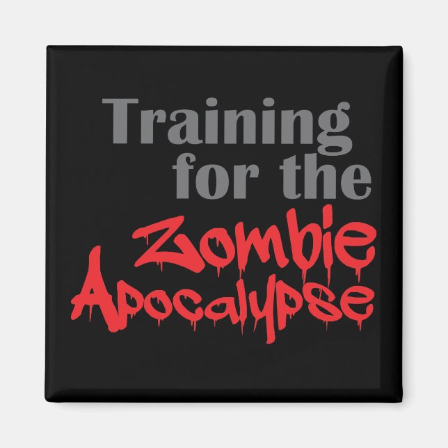 Aimant Formation Pour L'Entraînement Drôle De Zombie Apoc (Devant)