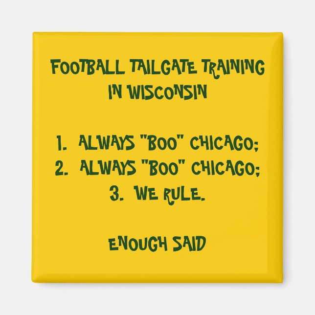 AIMANT FORMATION TAILGATE À WISCONSIN (Devant)