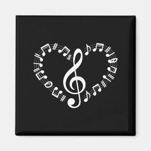Aimant Forme de cœur Notes musicales Amoureux de musique