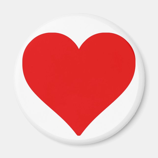 Aimant Forme de cœur rouge amour classique minimalisme (Devant)
