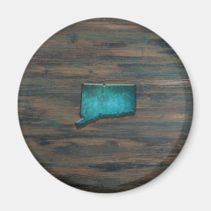 Aimant Forme de Connecticut Turquoise rustique