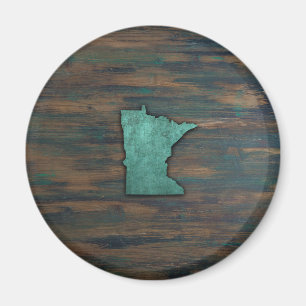 Aimant Forme de Minnesota Turquoise rustique