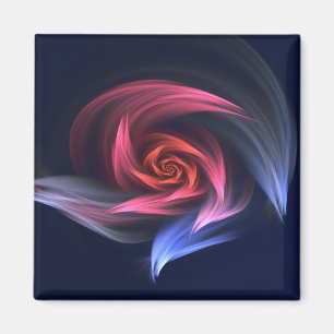 Aimant Forme De Vortex Abstrait Rouge Et Bleu