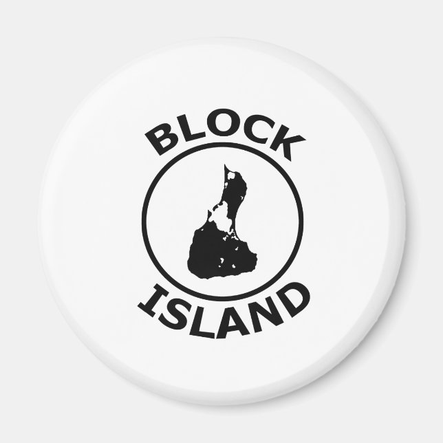 Aimant Forme d'île de bloc à l'intérieur du cercle (Devant)