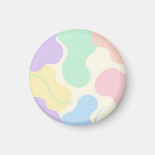 Aimant Formes Abstraites Biologiques Tachetées de Pastel