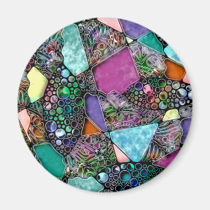Aimant Formes abstraites très colorées art 11