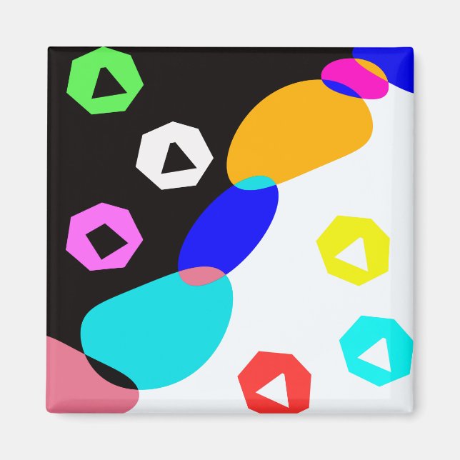 Aimant Formes colorées (Devant)
