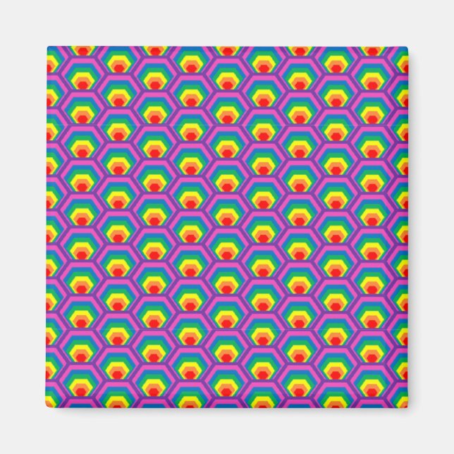 Aimant Formes colorées Abstraites (Devant)