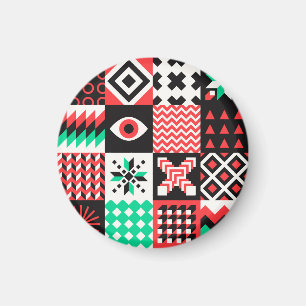 Aimant Formes de bloc vintage Arrière - plan Abstrait.