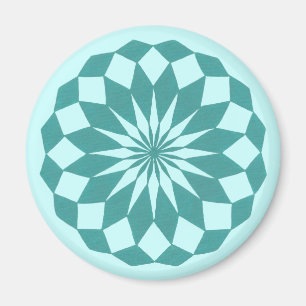 Aimant Formes de diamant en Turquoise Turquoise, Mandala
