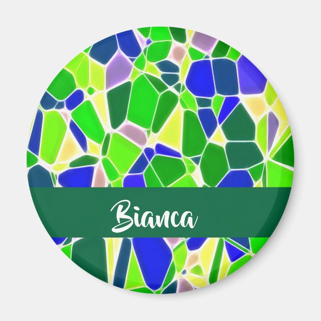 Aimant Formes de pierre colorée (Devant)