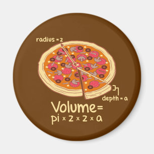Aimant Formule mathématique du volume de pizza = Pi*z*z*a