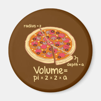 Aimant Formule mathématique du volume de pizza = Pi*z*z*a