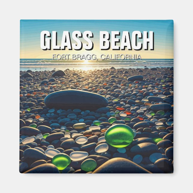 Aimant Fort Bragg Glass Beach Californie (Devant)