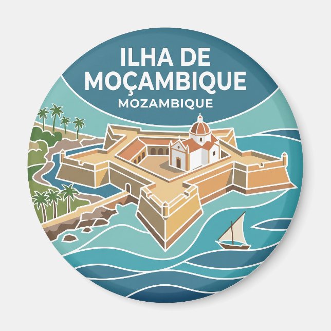 Aimant Fort de San Sebastian Mozambique (Devant)