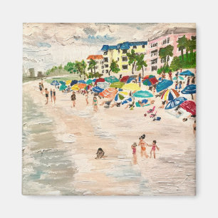 Aimant "Fort Myer's Beach" tableau de Willlowcatdesigns