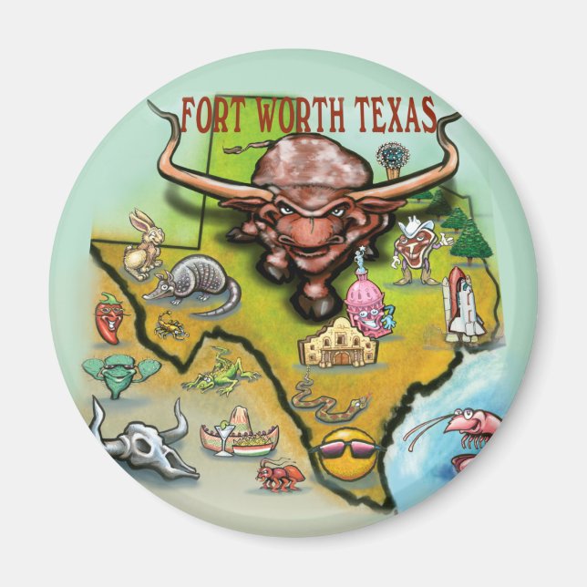 Aimant Fort Worth TX (Devant)