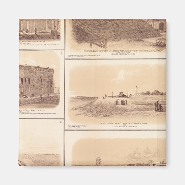 Aimant Forts Sumter & Moultrie, île de Sullivan (Devant)