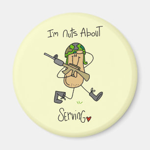 Aimant Fou de Servir T-shirts et Cadeaux