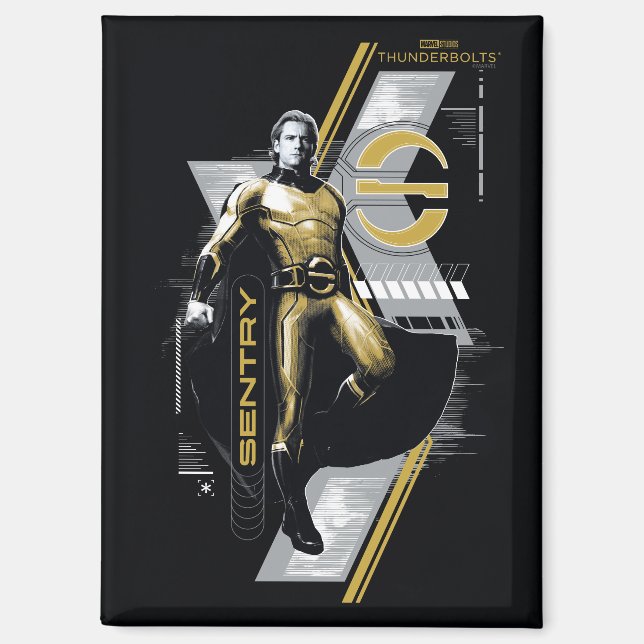 Aimant Foudroyants* | Graphisme du personnage de Sentry (Recto)