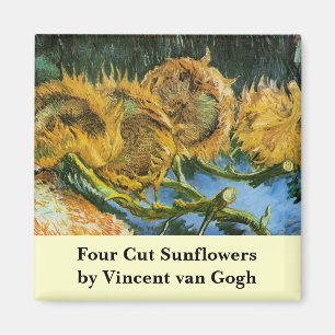 Aimant Four Cut Sunflowers par Vincent van Gogh