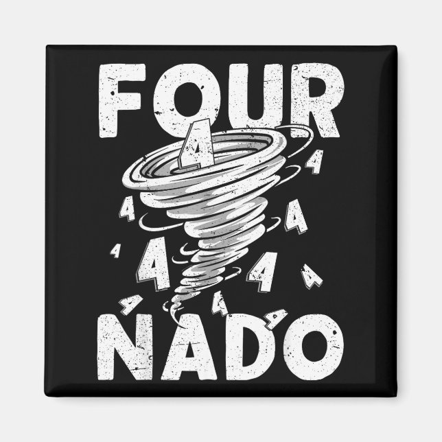 Aimant Four Nado Fournado 4th Birthday 4 Years Old  (Devant)