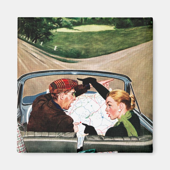 Aimant Fourche sur la route (Devant)