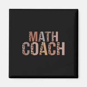 Aimant Fournitures de coach de maths léopard amusant pour
