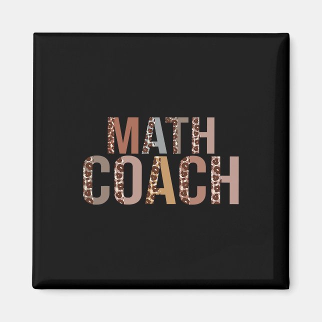Aimant Fournitures de coach de maths léopard amusant pour (Devant)