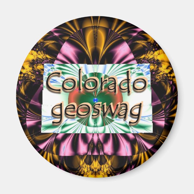 Aimant Fournitures de géocaching de l'État du Colorado Ma (Devant)