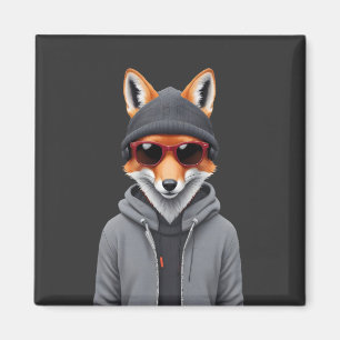 Aimant Fox porter Sweat - shirt à capuche drôle Cool anim