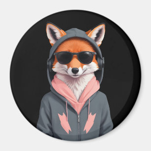 Aimant Fox porter Sweat - shirt à capuche drôle Cool anim
